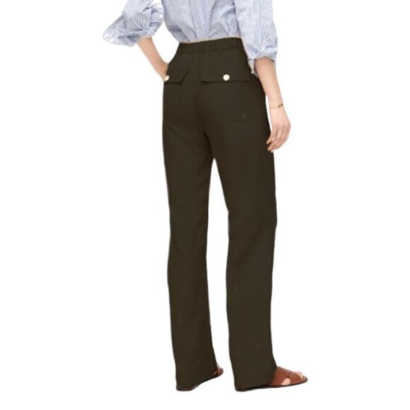 J crew Straight-leg Black Utility Pant With Surplus Pockets women's sz 8 - Picture 1 of 15